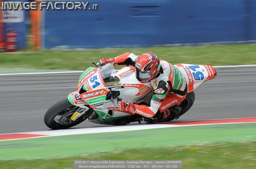 2008-05-11 Monza 2398 Supersport - Santiago Barragan - Honda CBR600RR